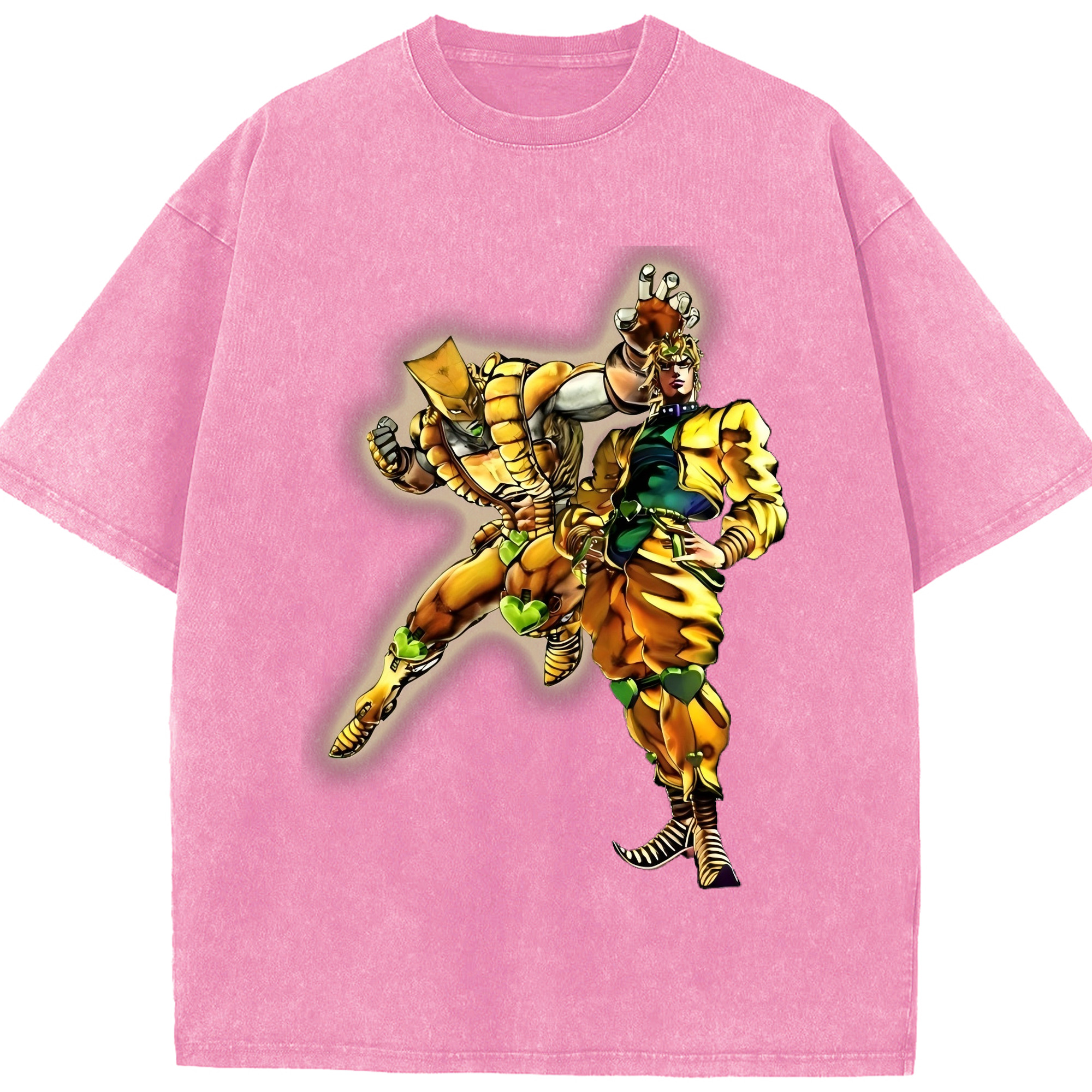 （画像用） ジョジョの奇妙な冒険 ディオ?ブランドー JoJo's Bizarre Adventure Dio Brando 綿100% ヴィンテージ風 半袖Tシャツ（フロントプリント）